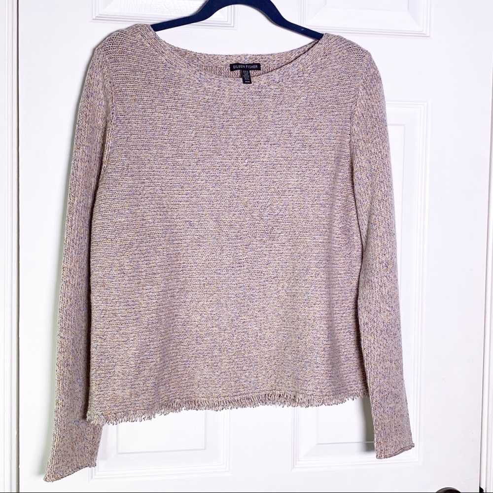 Eileen Fisher Multicolor Wool Blend Knit Sweater